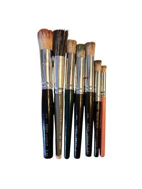 7 Stencil Brushes Robert Simmons and Loew-Cornell Used